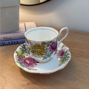 Royal Albert Flower of the month series  Teacup and Saucer Set